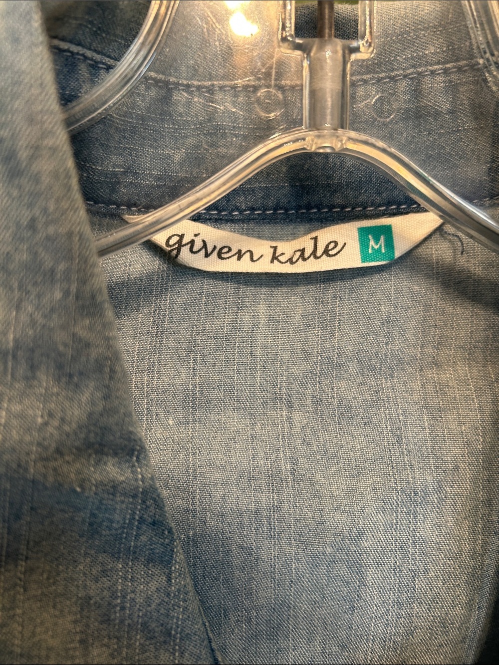 Light Wash Denim Shirt Dress - Unbranded - Picture 3 of 3